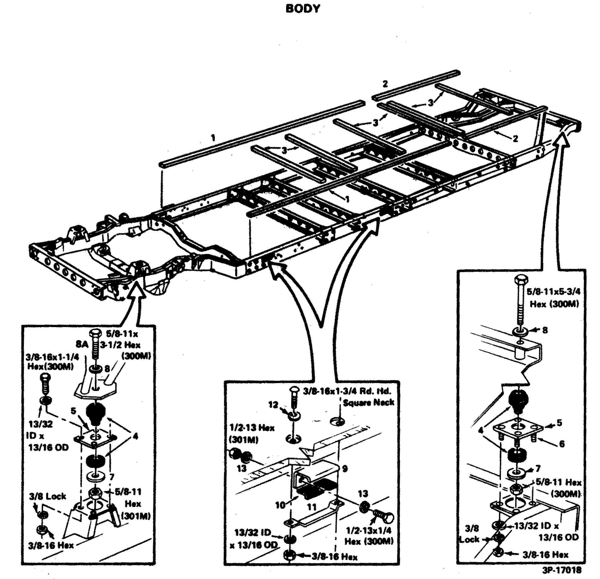 GMC body mounting