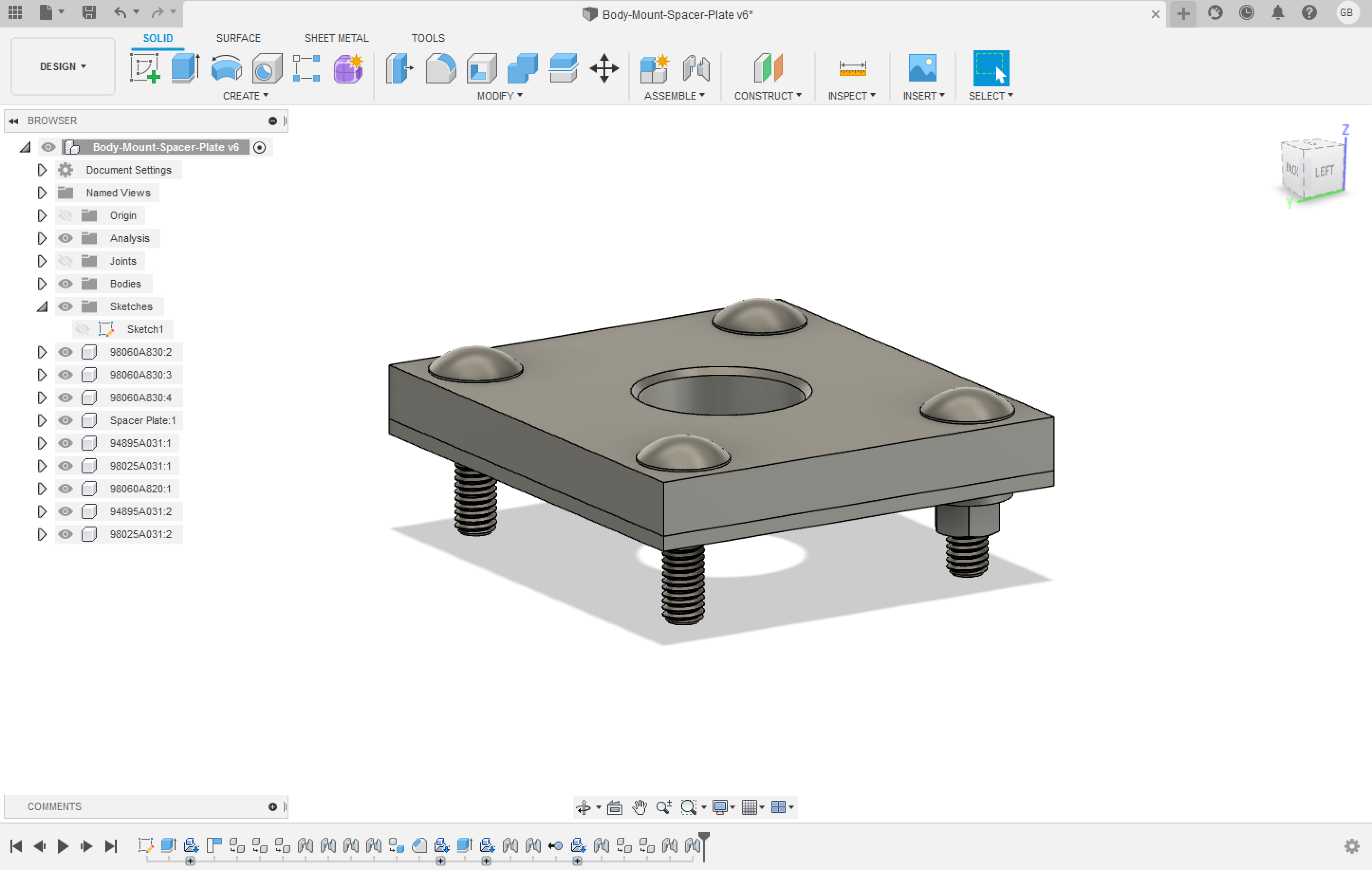 Spacer Fusion360