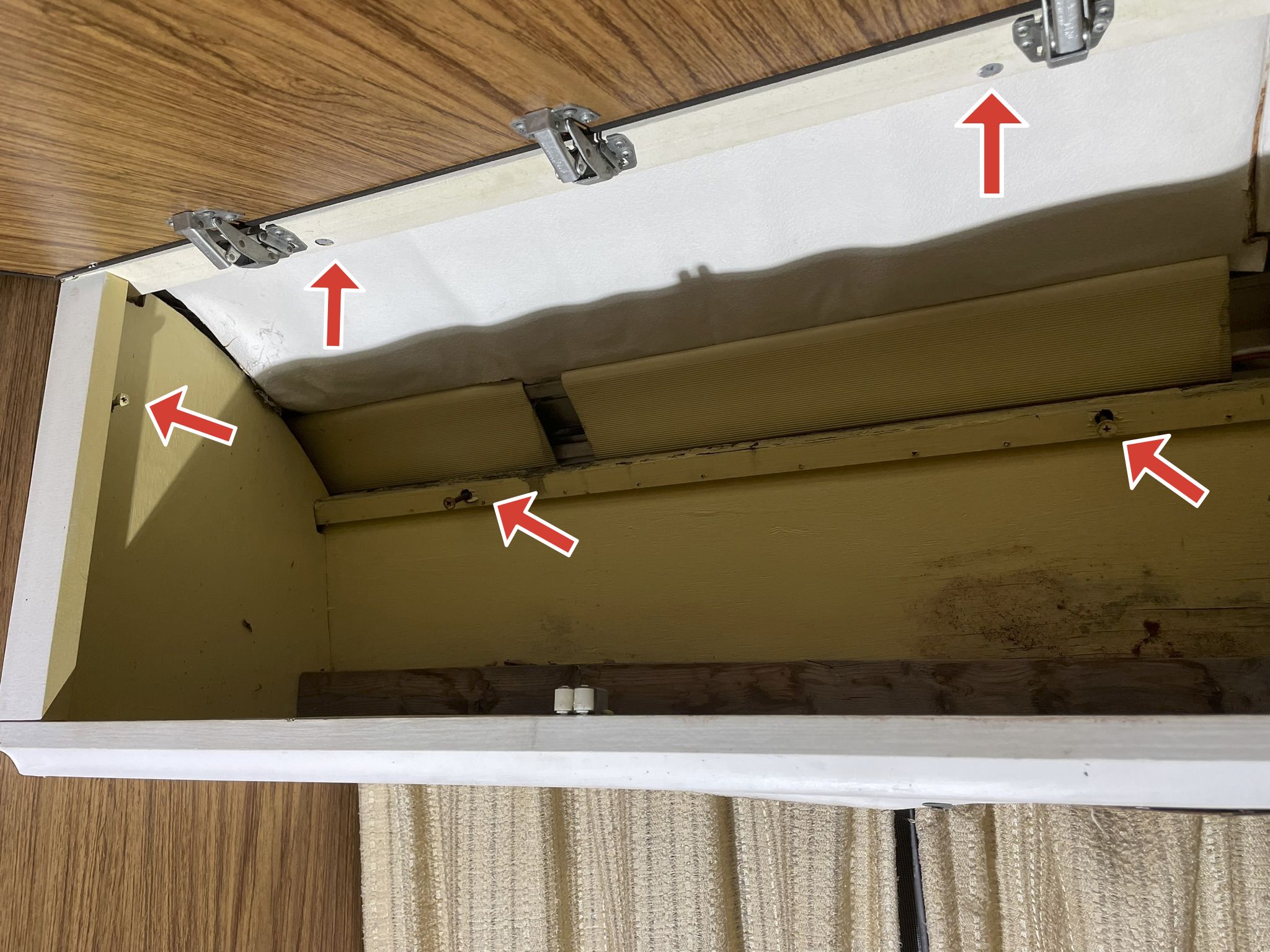 Overhead Cabinet Screw Locations